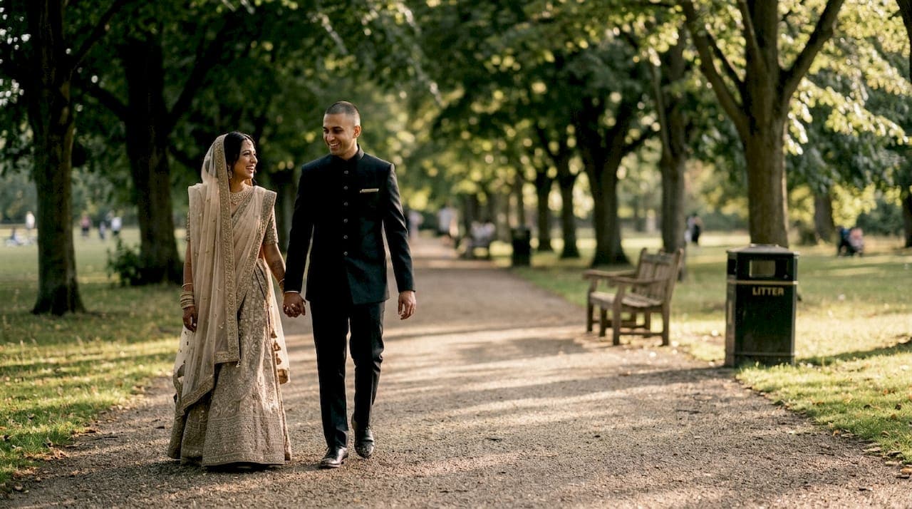 Timeless wedding photos for Asian couples in the UK